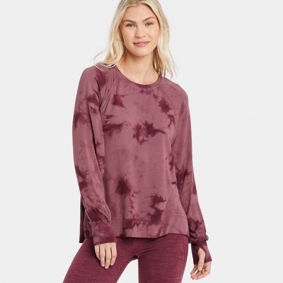 JoyLab Tops - Women's JoyLab Tie-Dye Long Sleeve Sweatshirt Top